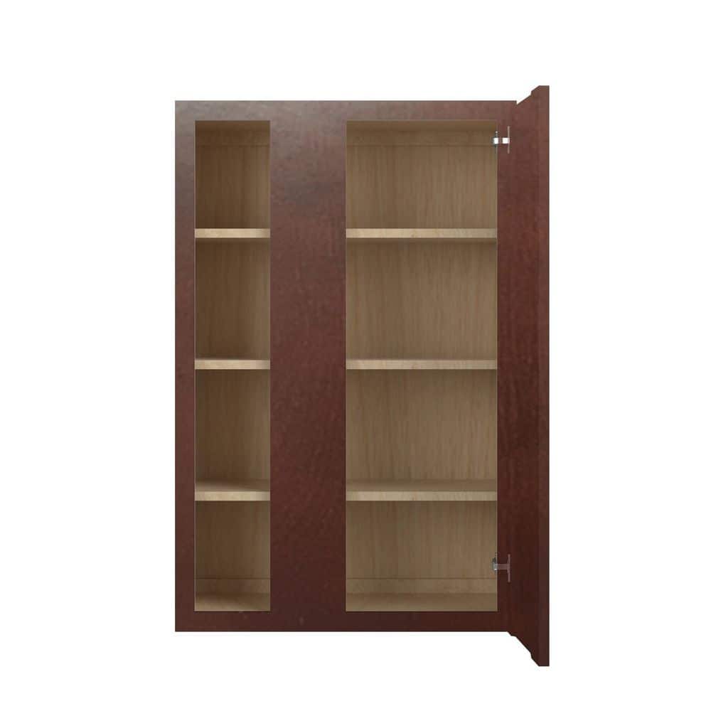 Charlotte Raised 36 in. W x 42 in. H x 12 in. D in Bordeaux Plywood Assembled Wall Corner Blind Cabinet price history on PriceWatchPro