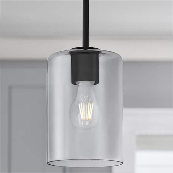 5.51 in. Gray Mirror Glass Cylindrical Pendant Lamp Shade With 2.25 in. Fitter