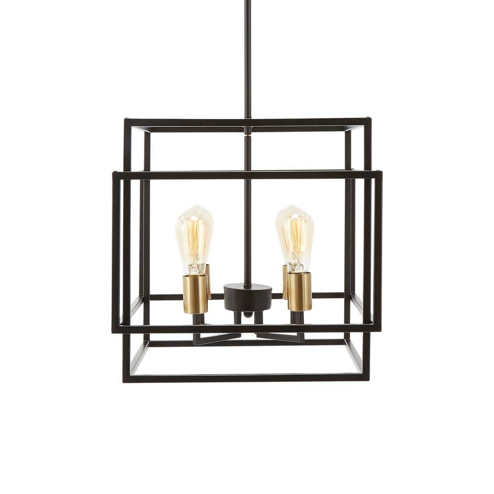 Merra 4-Light Black Open Box Pendant Chandelier with Metal