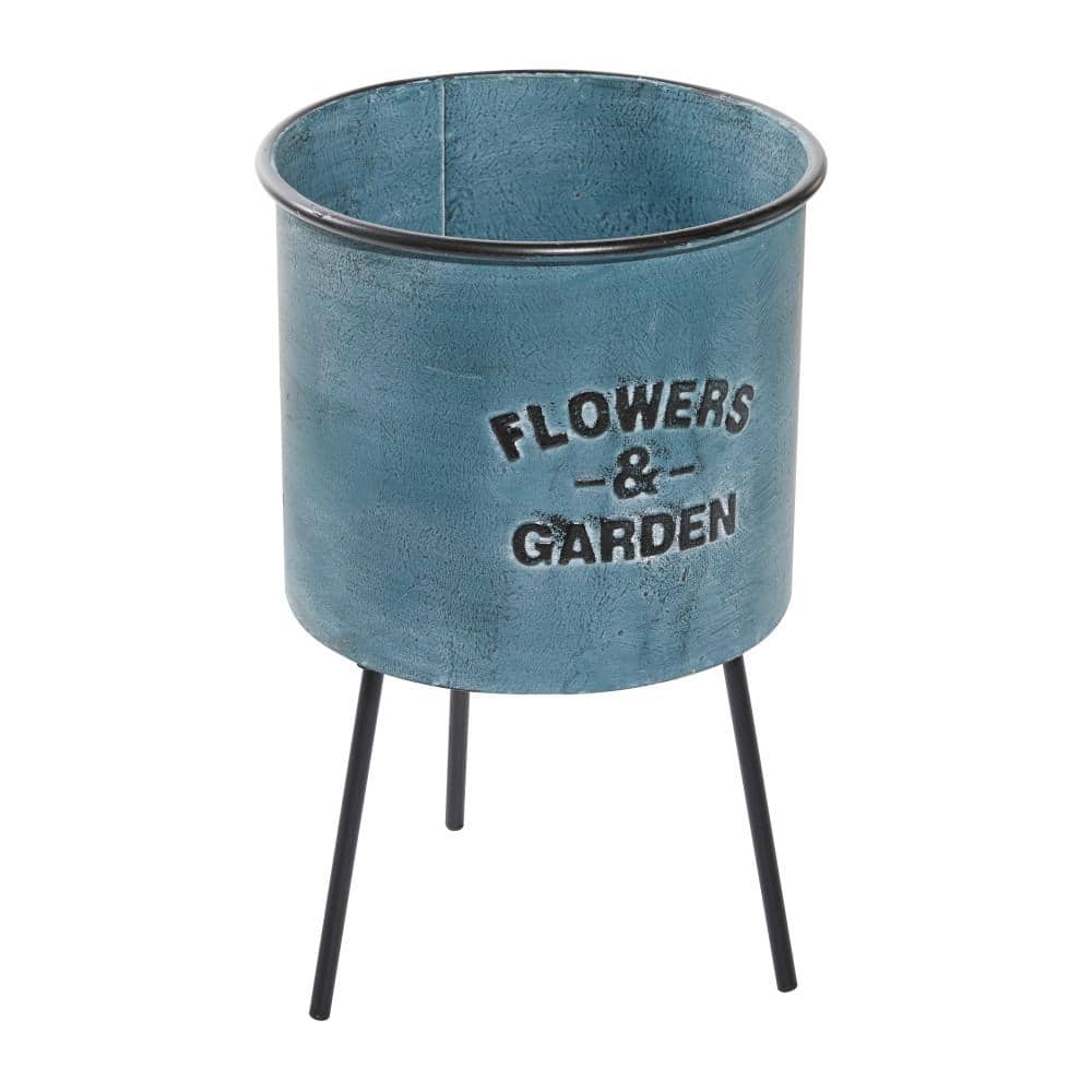 Floral Bliss Trio Multi-Colored Metal Indoor/Outdoor Planter Set
