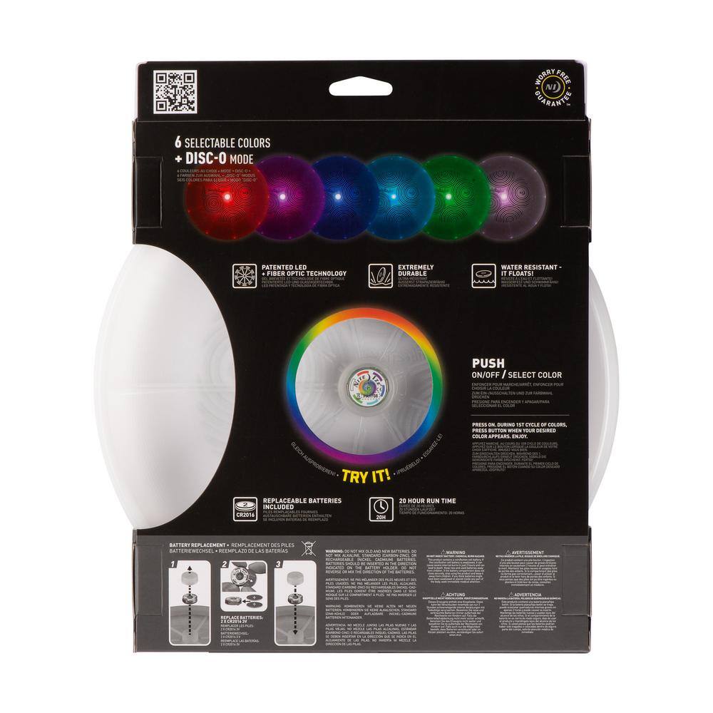 Nite Ize Flashflight LED Light Up Flying Disc with Disco Colors