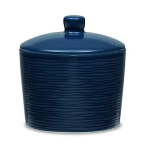 Colorscapes Navy-on-Navy Swirl 5.5 fl. oz. Blue Porcelain Sugar Bowl