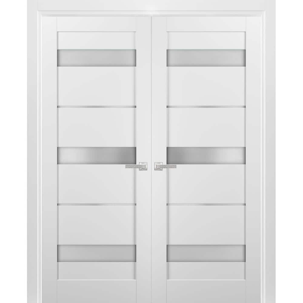 48 in. x 96 in. Single Panel White Finished Pine Wood Interior Door Slab with Hardware price history on PriceWatchPro