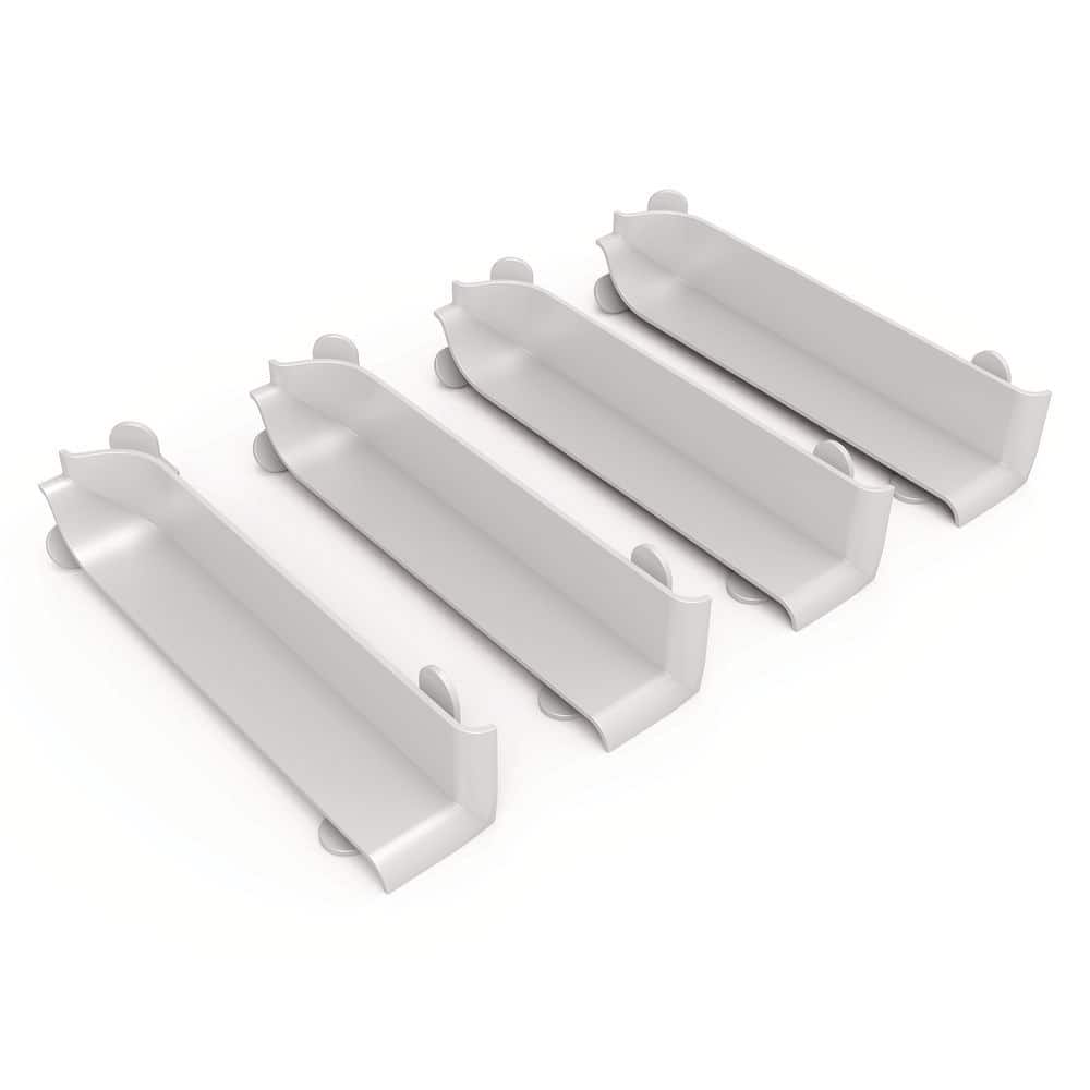 Matte Silver 3-1/8 in. x 1/2 in. x 1/2 in. Aluminum Baseboard Accessories Metal Internal Corner Trim (4-Pack) price history on PriceWatchPro