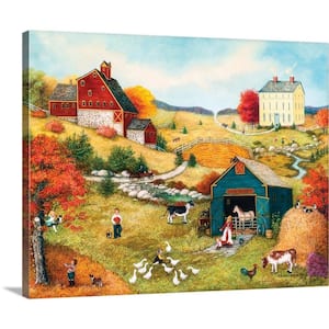 "Fall on the Farm" by Linda Nelson Stocks Canvas Wall Art