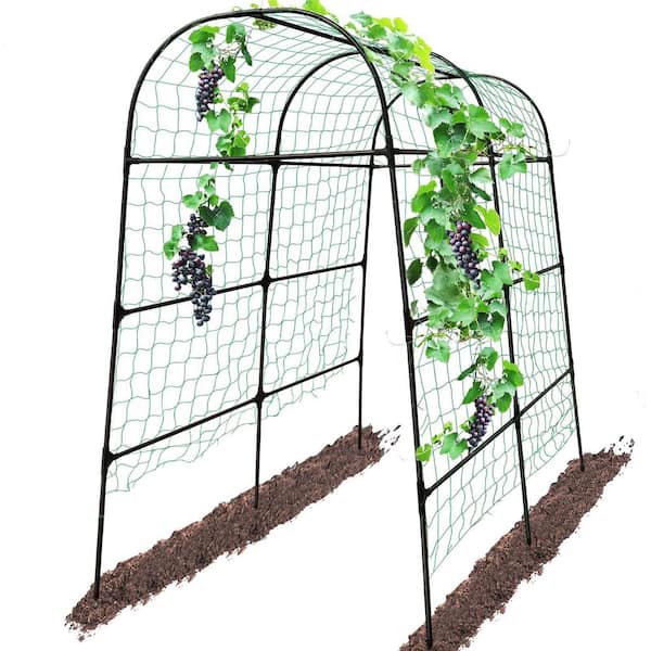 SenQWFa 91 in. Metal Garden Arch Trellis for Climbing Plants