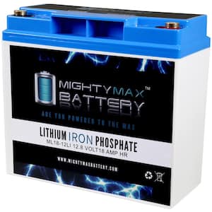 ML18-12LI - 12 Volt 18 AH Deep Cycle Lithium Iron Phosphate (LiFePO4) Rechargeable and Maintenance Free Battery