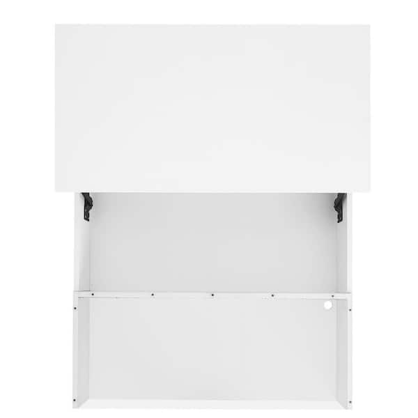 OFCASA 2 Drawers Coffee Table For Living Room High Gloss Coffee Table With Black Glass Top Wood Storage Cabinet Table For Living Room Home Office, Black