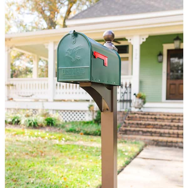 Architectural Mailboxes Elite Green, Large, Steel, Post Mount
