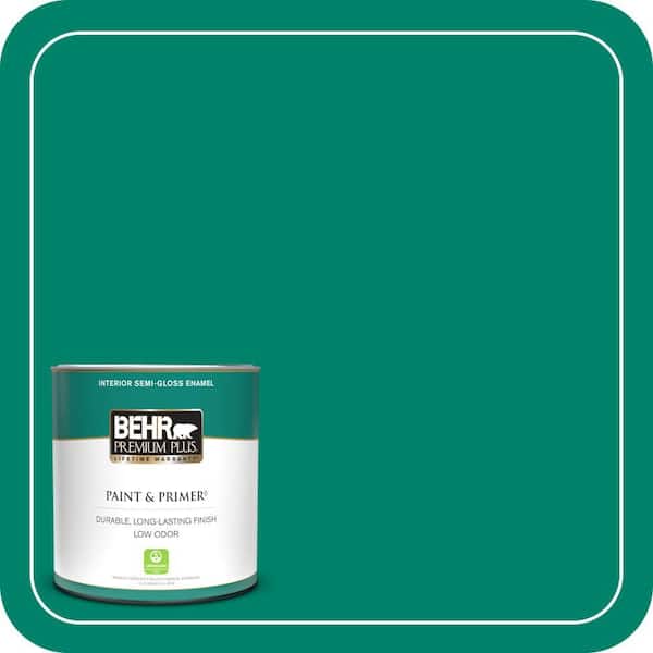 BEHR PREMIUM PLUS 1 qt. #T16-03 Emperors Silk Semi-Gloss Enamel Low Odor Interior Paint & Primer
