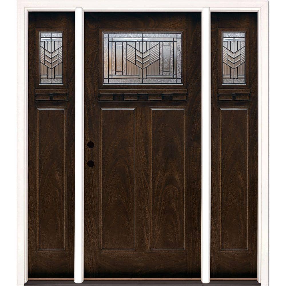 63.5 in.x81.625in.Phoenix Patina Craftsman Stained Chestnut Mahogany Right-
