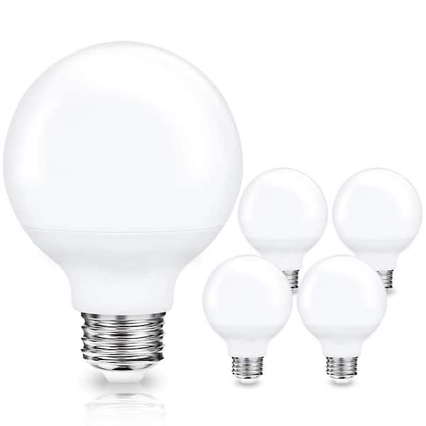 60-Watt Equivalent G25 Vanity Light E26 Light Bulb 4000K Natural Daylight 4-Pack