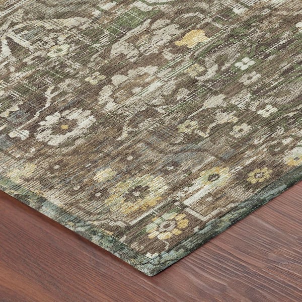 Chantille Machine Washable Indoor/Outdoor Abstract ACN2782 Chocolate 3 ft. x 4 ft. Area Rug