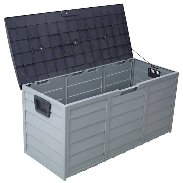 75 Gal. Gray Resin Patio Deck Box