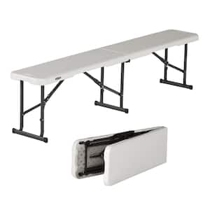 6 ft. Fold-In-Half Bench with Steel Frame