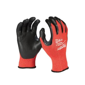 XX-Large Red Nitrile Level 3 Cut Resistant Dipped Work Gloves