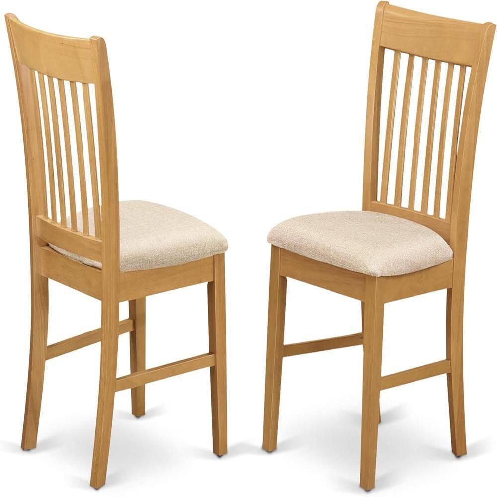 Natural Oak 5-Piece Round Dining Set with Lattice Back Chairs