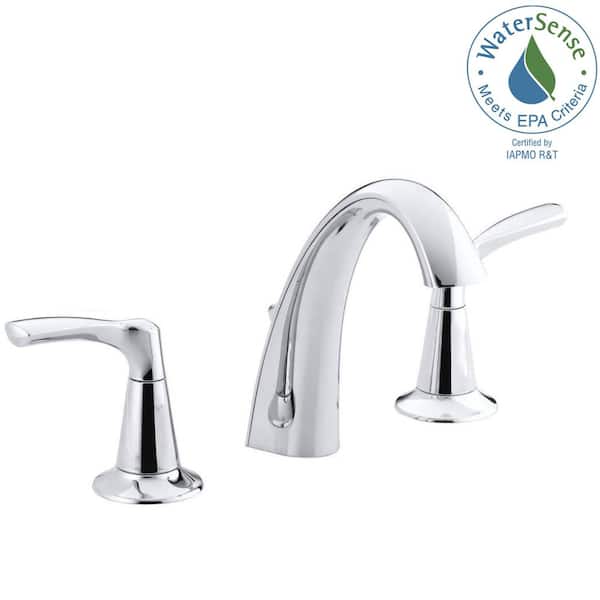 KOHLER Mistos 8 in. Widespread 2-Handle Water-Saving Bathroom Faucet in Polished Chrome