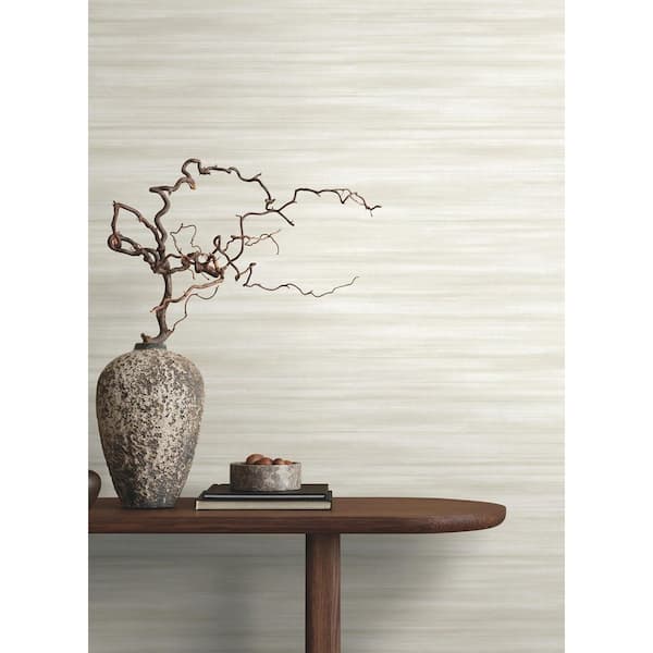 Brushed Linen White Wallpaper