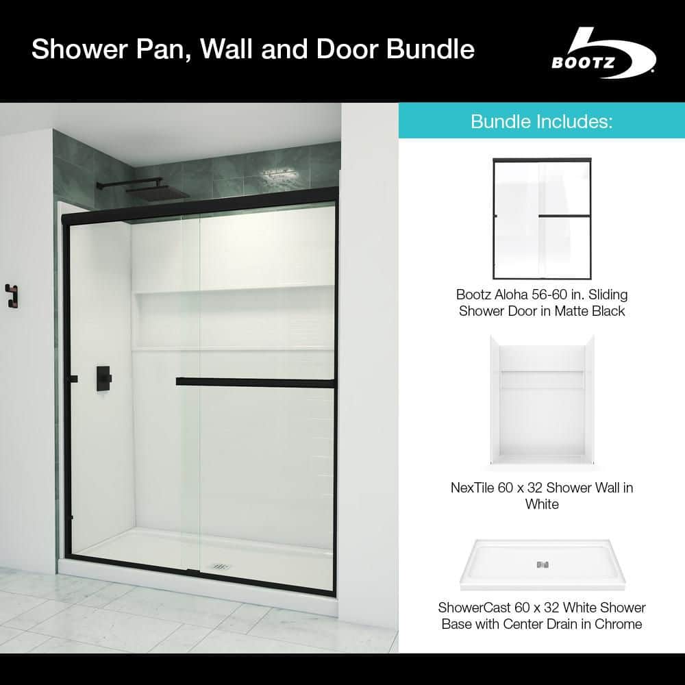 Bootz Industries Aloha ShowerCast 60 in. x 32 in. Center Shower