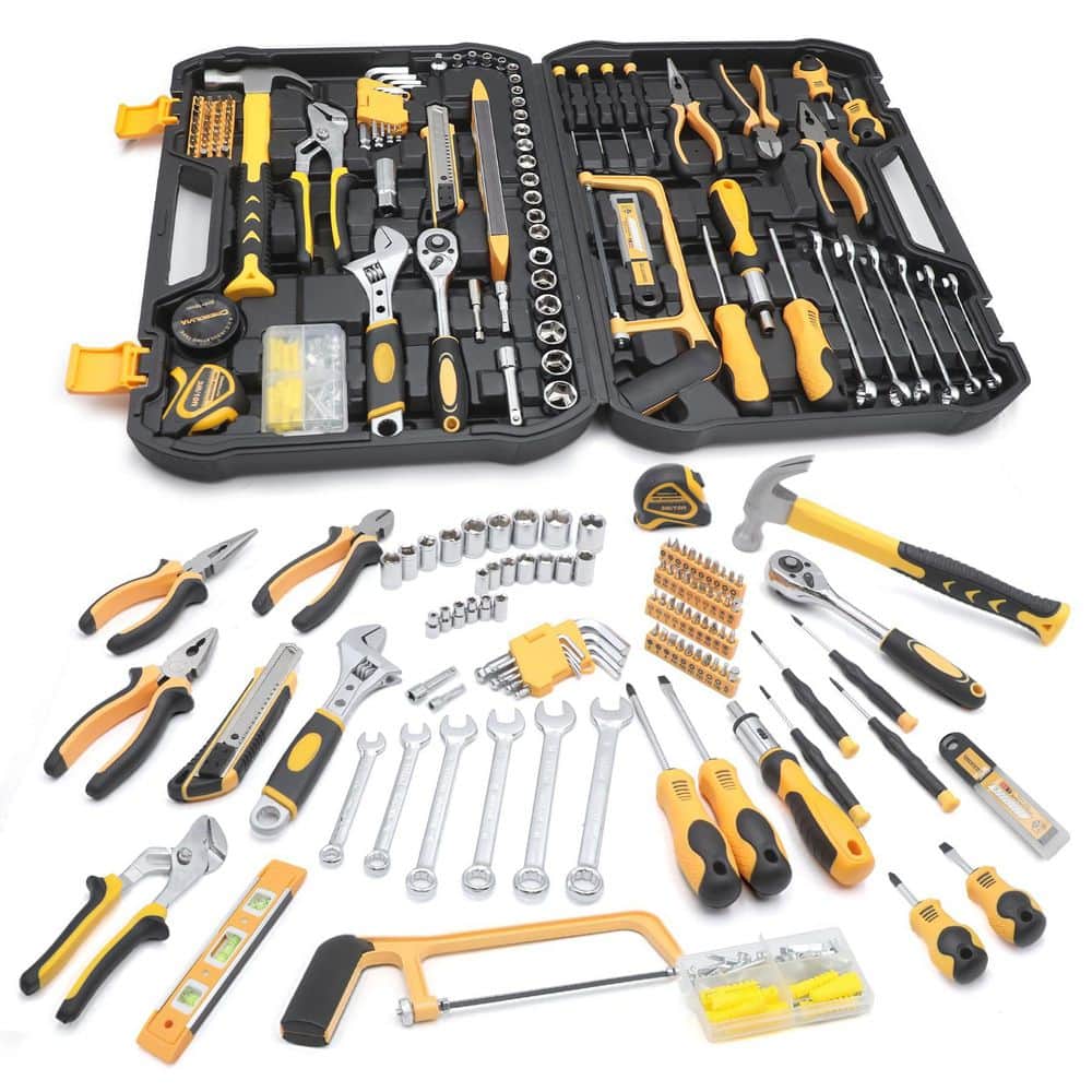 【美品】TOOL コレクターセット Laybus 199-Piece Yellow Basic Household Auto Repair Tool Set with