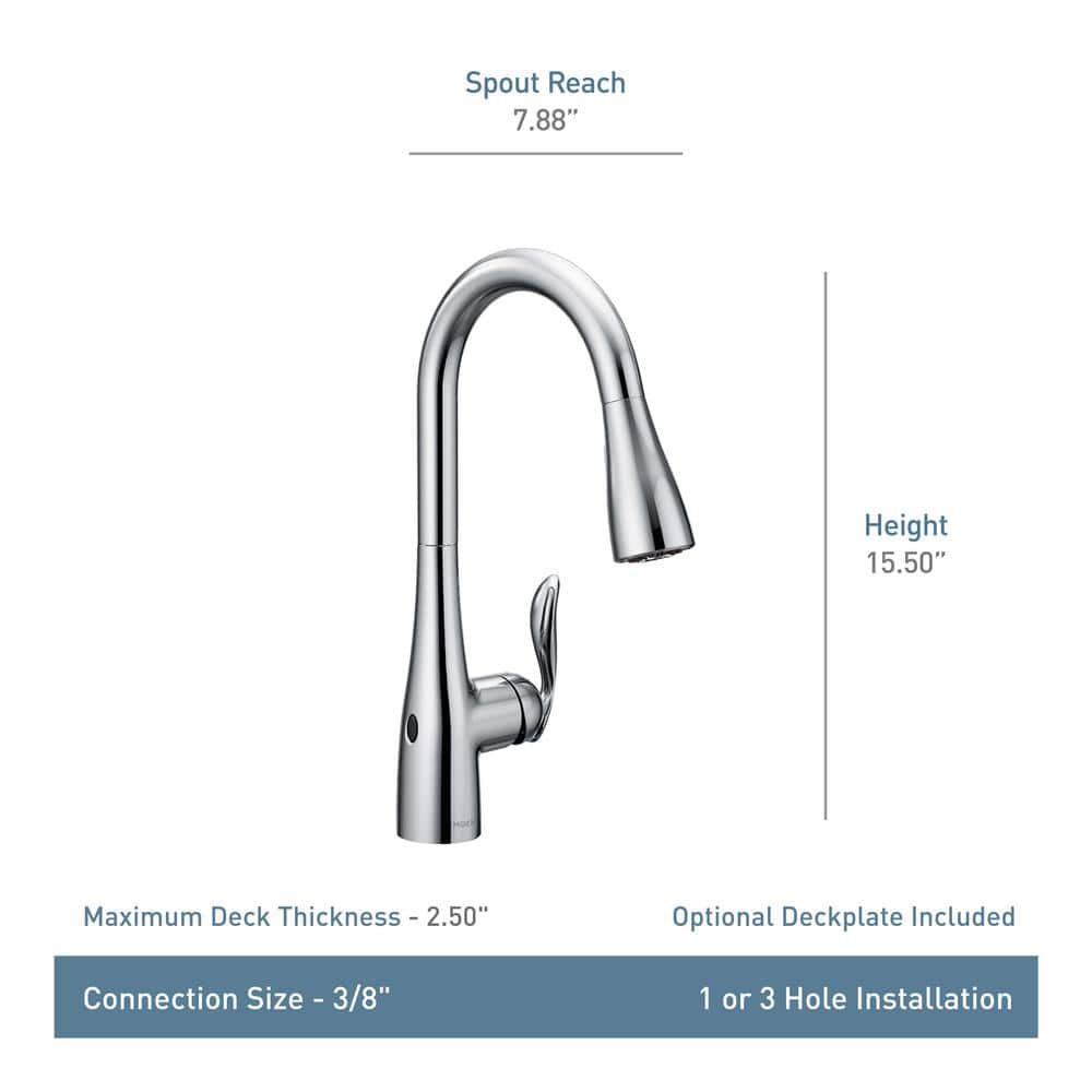 Matte Black Touchless Pull-Down Kitchen Faucet with Spray