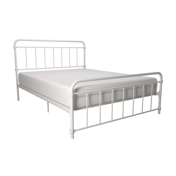 DHP Windsor White Queen Metal Bed