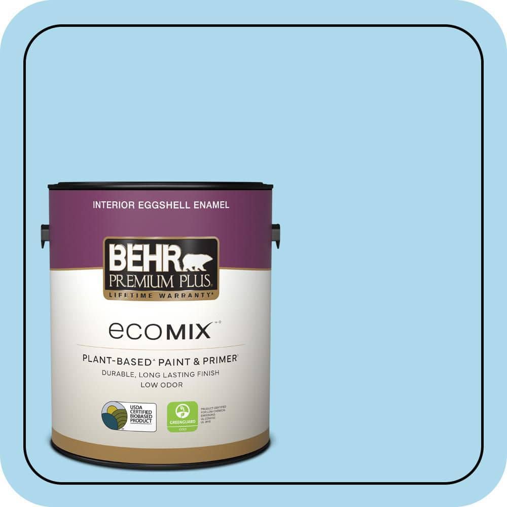 1 gal. #540A-3 Blue Feather Eggshell Enamel EcoMix Plant-Based Interior Paint & Primer price history on PriceWatchPro