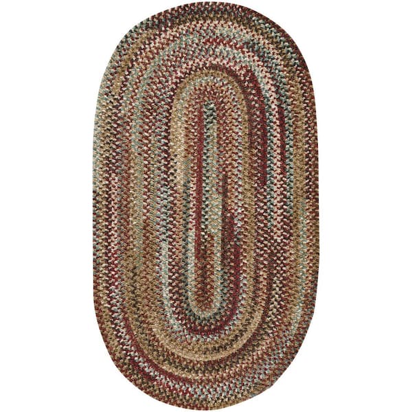 Habitat Deep Red 3 ft. x 5 ft. Oval Area Rug