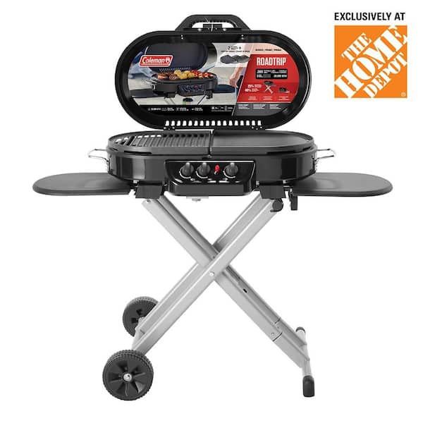 RoadTrip 285 Standup Portable Propane Grill in Black with Grill + Griddle Bundle