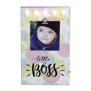 6.5 in. H x 10.5 in. W LED Lighted Little Boss Picture Frame with Clip (for All Occasions, New Year's, etc.)