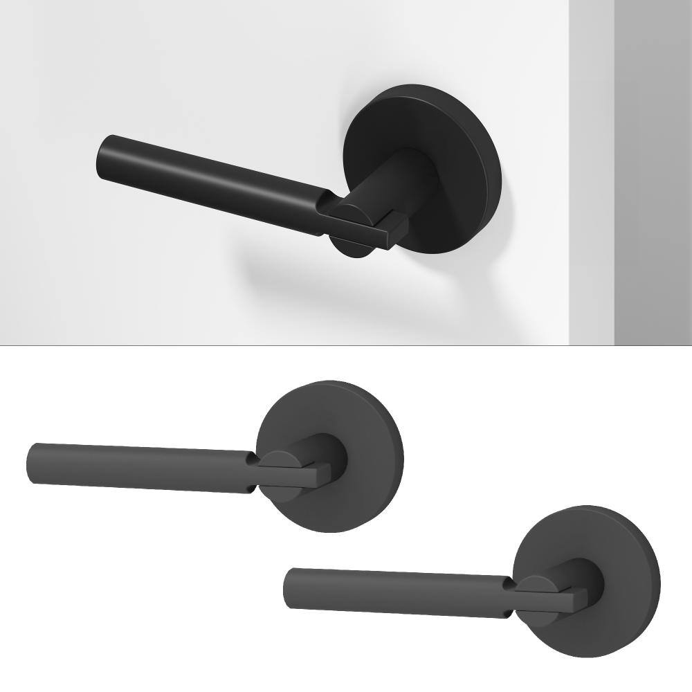 Terra Metal Matte Black Dummy Door Handle with Round Rosette 2-Pack price history on PriceWatchPro