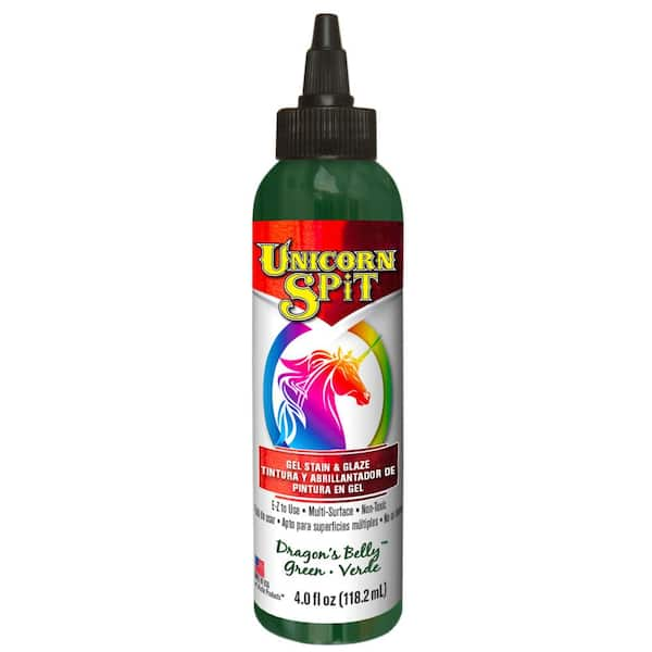 Unicorn SPiT 4 fl. oz. Dragon's Belly Green Gel Stain and Glaze Bottle ...