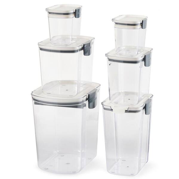 QRInnovations 12 PC Airtight Food Storage Containers Set for Kitchen and Pantry Organization