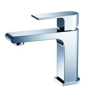 Allaro Single Hole 1-Handle Low-Arc Bathroom Faucet in Chrome