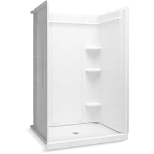 Medley 48 in. W x 75.5 in. H Glue Up Construction Vikrell Alcove Shower Wall Surround in White