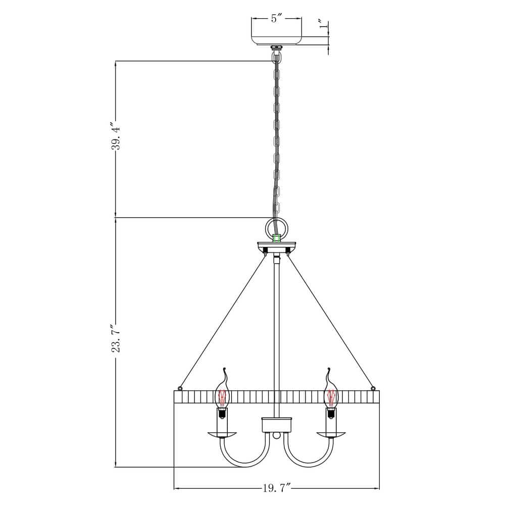 Farmhouse Brushed Nickel Wagon Wheel Candle Style Chandelier - 19.7" W x 23.6" H