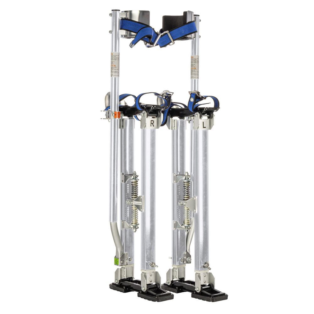24 in. to 40 in. Adjustable Height Silver Drywall Stilts 190786TYQ