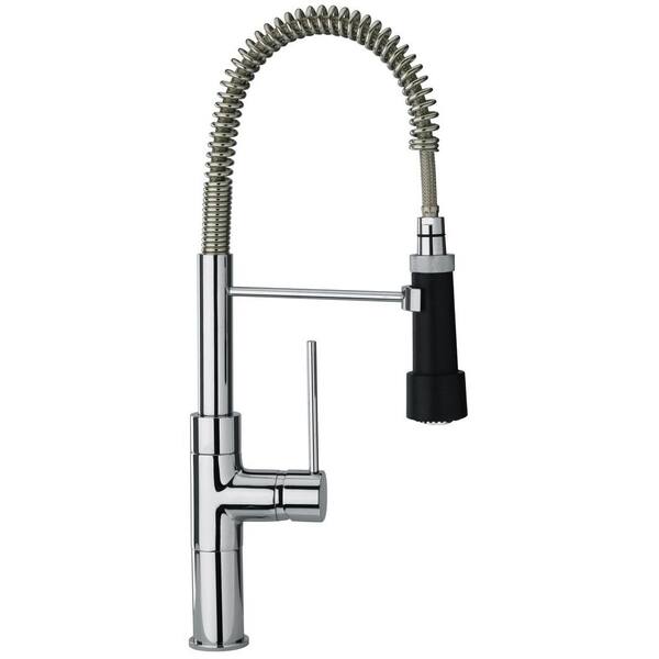 Elba Single-Handle Pull-Down Sprayer Kitchen Faucet with High-Arc Spring  Spout and Magnetic Spray in Chrome