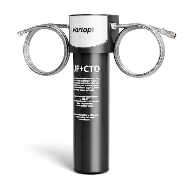 Vortopt 0.01 μm Under Sink Water Filter System, NSF/ANSI 42-Certified Water Purifier, 19000 Gal. Large Flow Flux