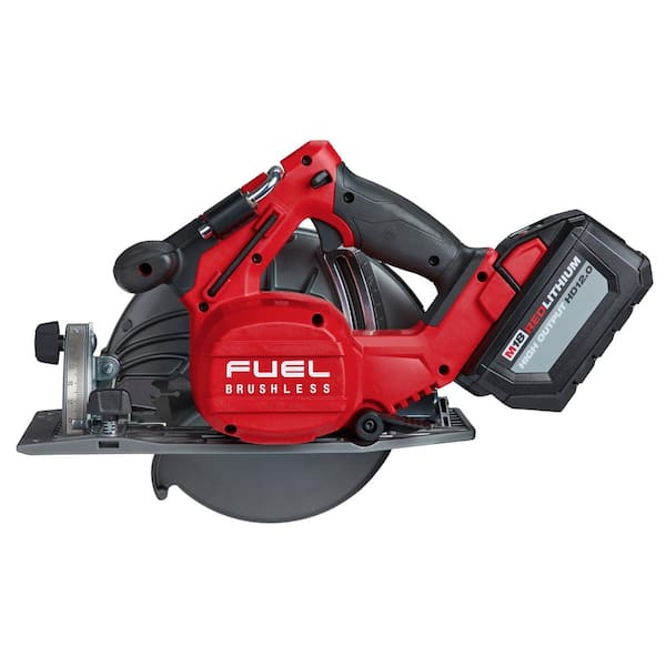 Milwaukee - M18 FUEL 18V Lithium-Ion Brushless Cordless 7-1/4 in. Circular Saw Kit with One 12.0Ah Battery, Charger, Tool Bag