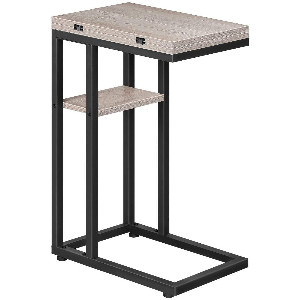 Foldable End Table, C Shaped Side Table with Storage Shelf, Small Snack Table Suitable for Living Room Bedroom price history on PriceWatchPro