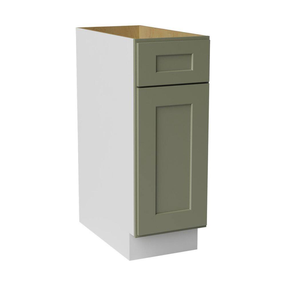 12 in. W x 24 in. D x 34.5 in. H Ready to Assemble Solid Wood Shaker Base Kitchen Cabinet in Sage Green price history on PriceWatchPro