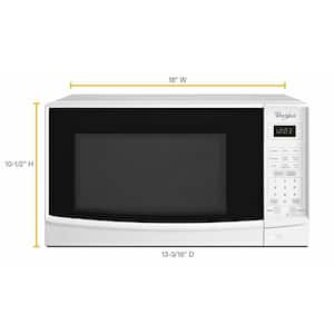 0.7 cu. ft. Countertop Microwave in White with Electronic Touch Controls