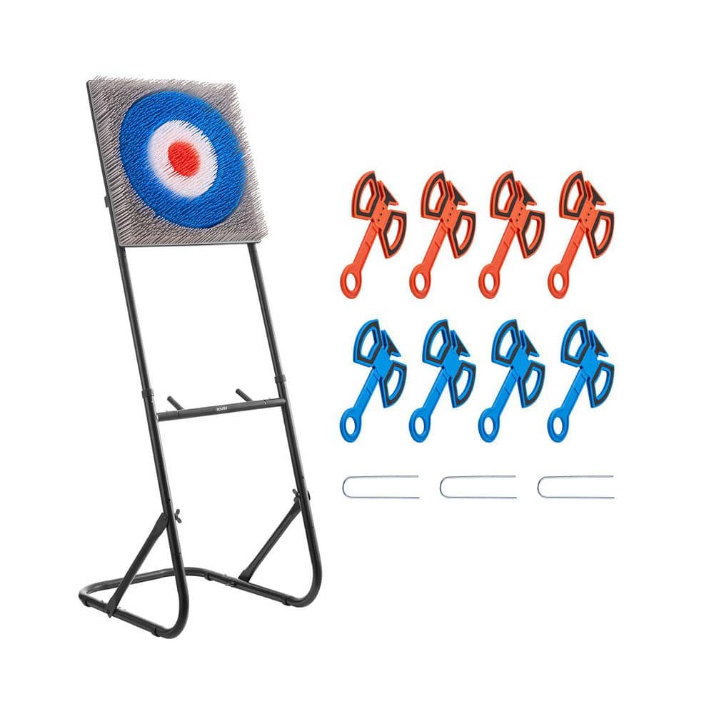 Axe Throwing Game, Plastic Bristle Target with 8 Throwing Axes Set, Foldable Steel Frame, Easy to Store, Adults Kids price history on PriceWatchPro