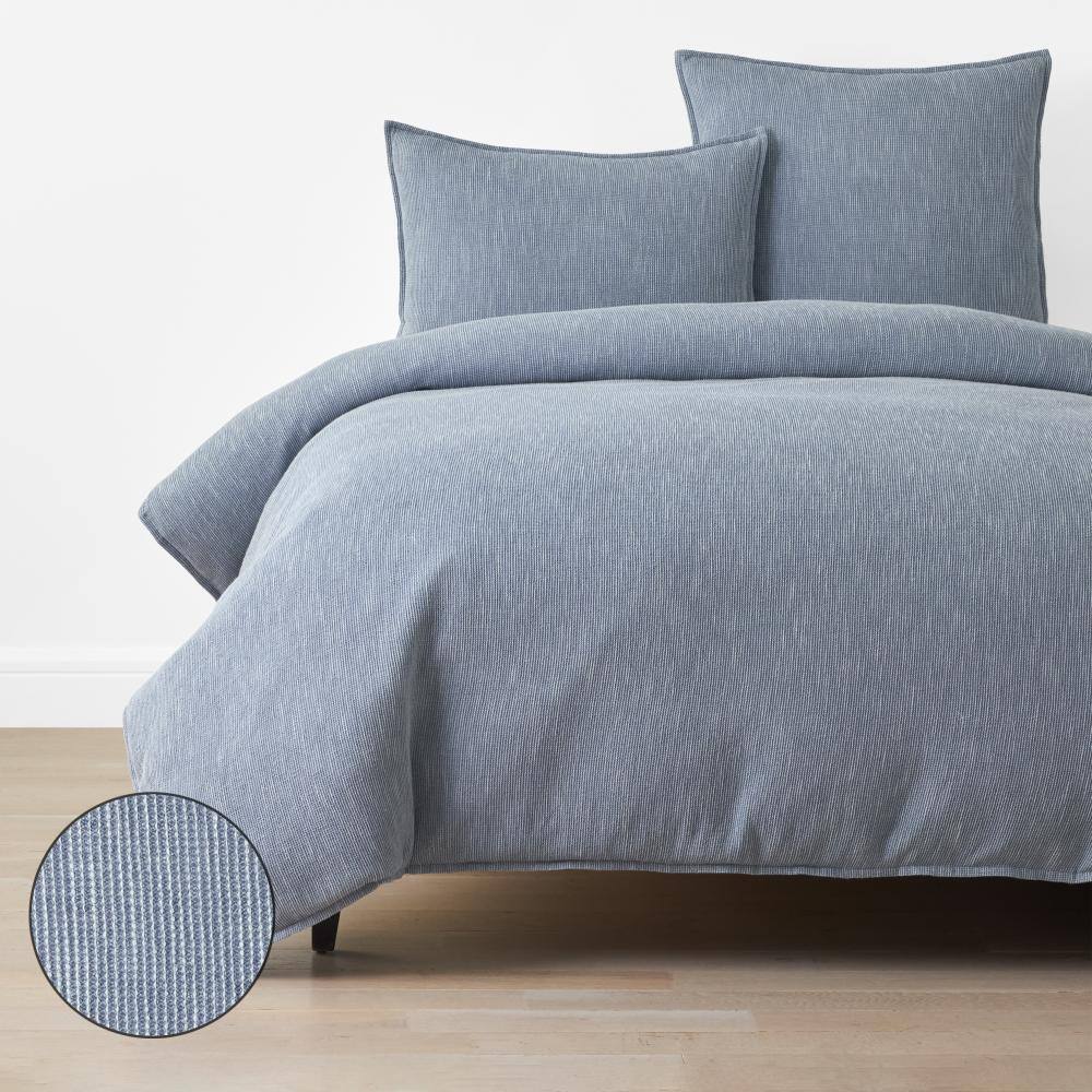 Mini Waffle Duvet Cover - Denim Blue, Full/Queen price history on PriceWatchPro