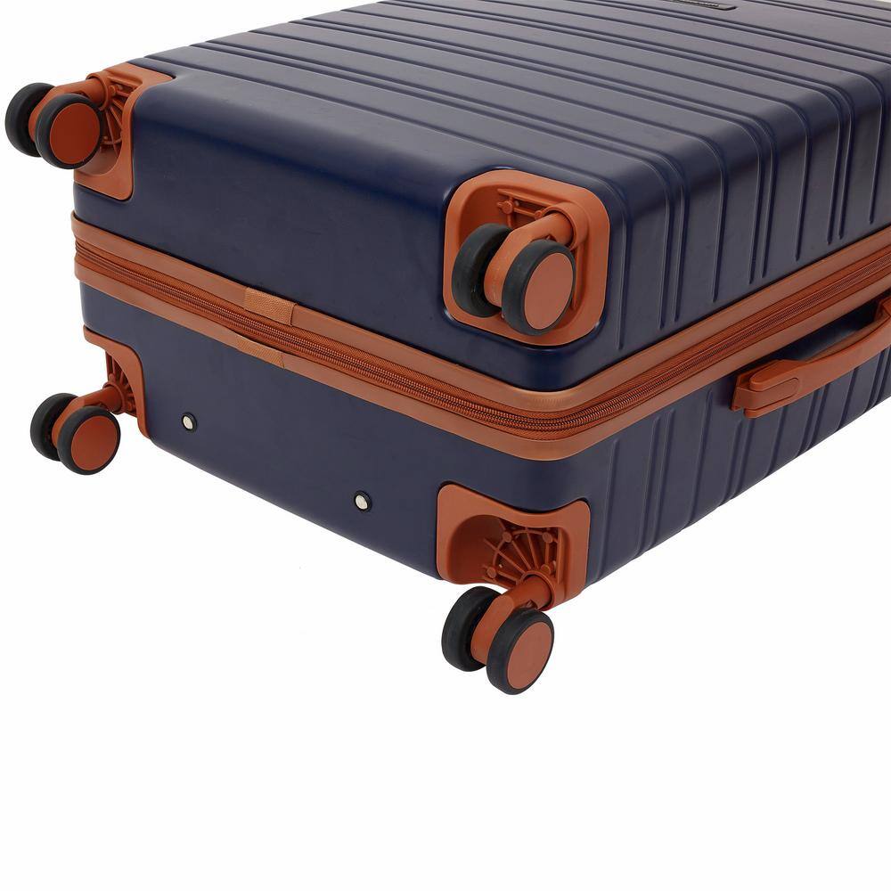 Navy Blue 2-Piece ABS Hard Shell Spinner Luggage Set