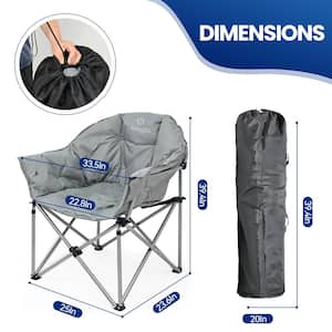 2-Piece Heated Camping Chair, Heats Back and Seat, 3 Heat Levels, Heated Folding Chair with Cup Holder Supports 400 lbs.
