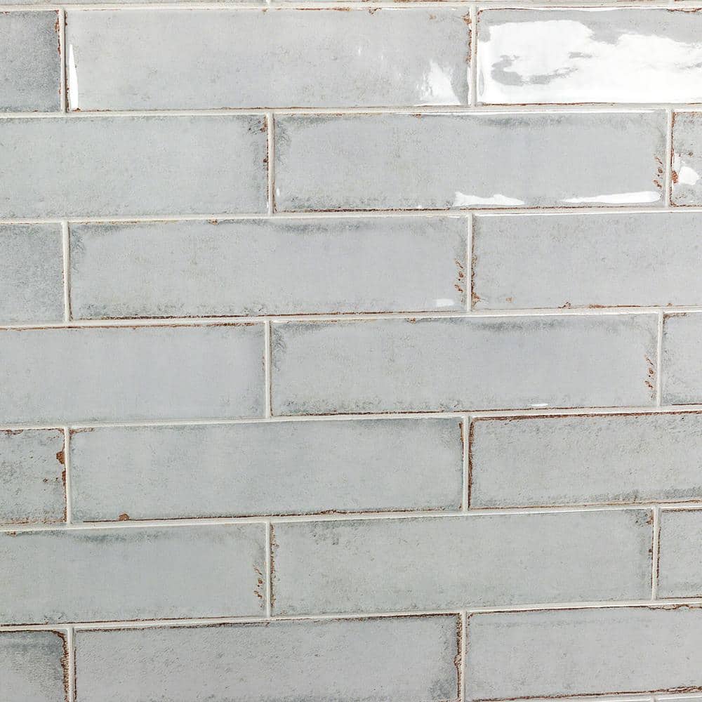 Citadel Polished Gray Ceramic Subway Wall Tile 3x12