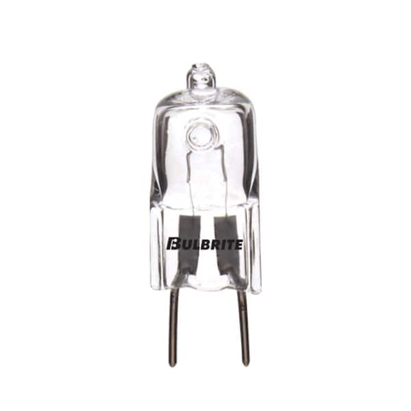 20-Watt Soft White Light T4 (GY8) Bi-Pin Screw Base Dimmable Clear Mini Halogen Light Bulb(5-Pack)